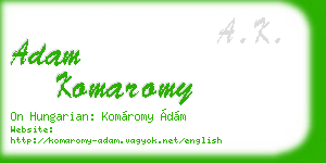 adam komaromy business card