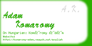 adam komaromy business card
